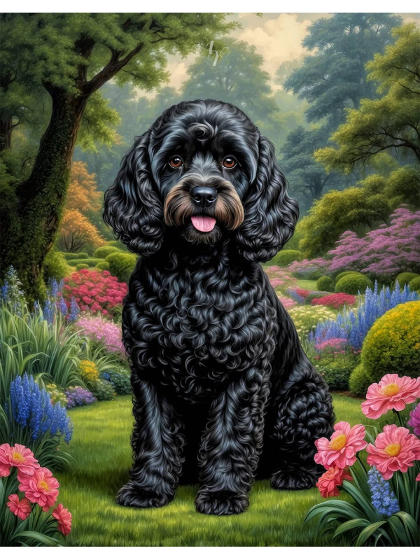 Cockapoo Dog Portrait Paintings