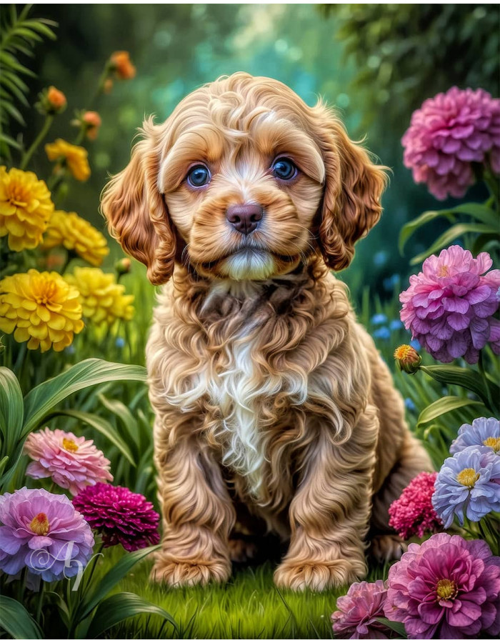Cockapoo Puppy Portrait Paintings Cockapoo Puppy Portrait Paintings