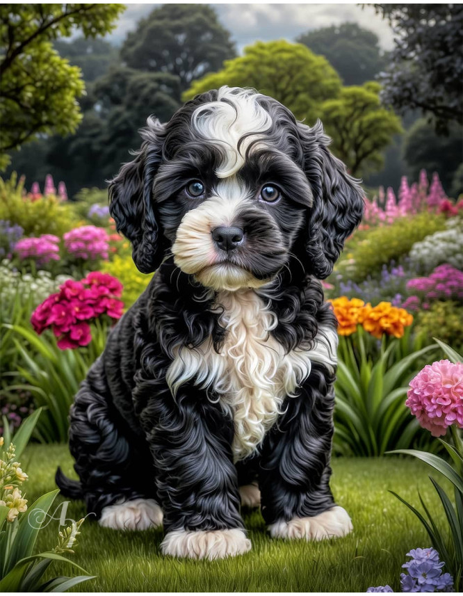 Cockapoo Puppy Portrait Paintings Cockapoo Puppy Portrait Paintings