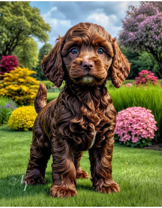 Cockapoo Puppy Portrait Paintings Cockapoo Puppy Portrait Paintings
