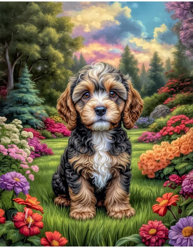 Cockapoo Puppy Portrait Paintings Cockapoo Puppy Portrait Paintings