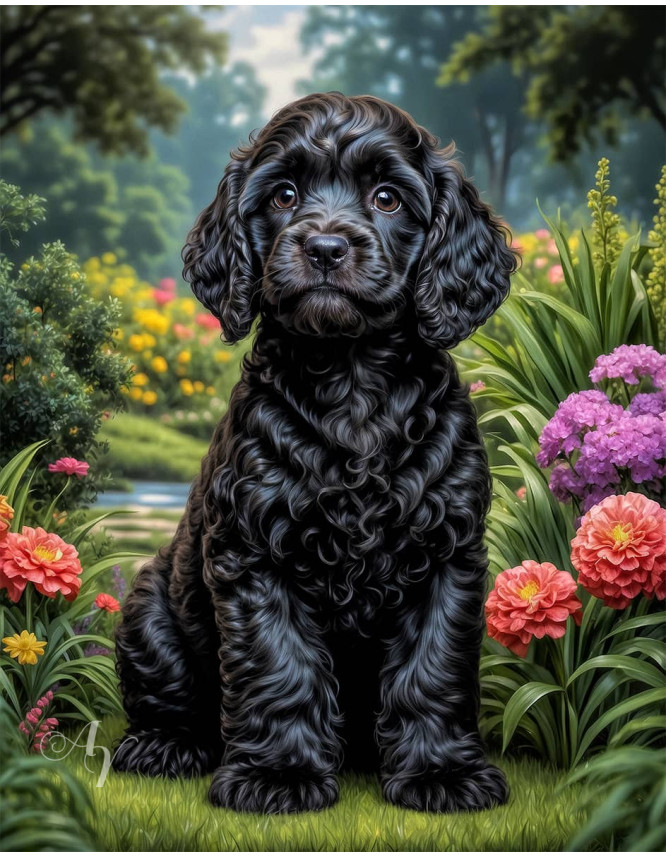 Cockapoo Puppy Portrait Paintings Cockapoo Puppy Portrait Paintings