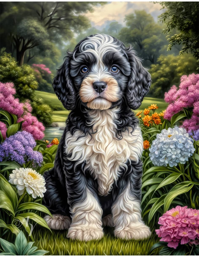 Cockapoo Puppy Portrait Paintings Cockapoo Puppy Portrait Paintings