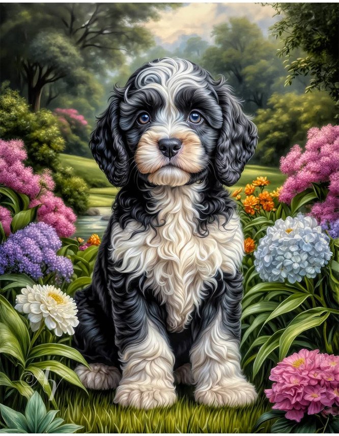 Cockapoo Puppy Portrait Paintings Cockapoo Puppy Portrait Paintings
