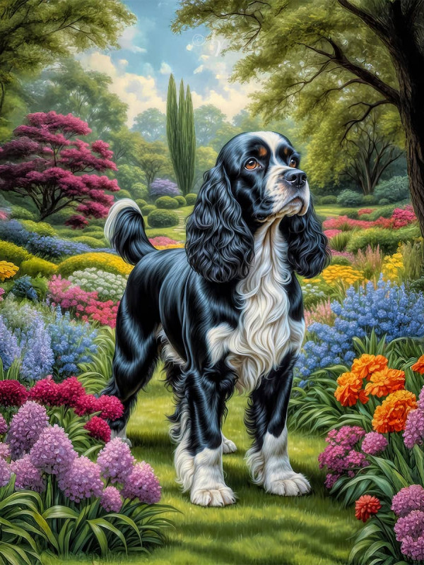 Cocker Spaniel Dog Portrait Paintings