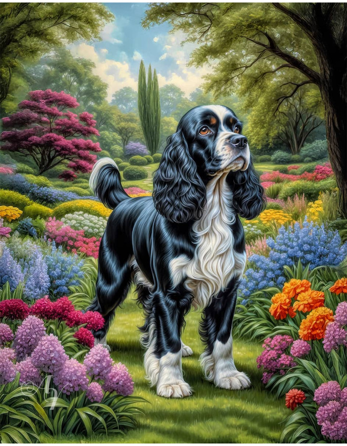 Cocker Spaniel Dog Portrait Paintings