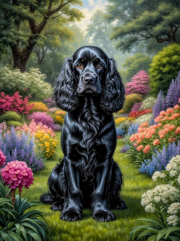 Cocker Spaniel Dog Portrait Paintings