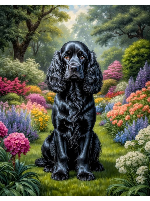 Cocker Spaniel Dog Portrait Paintings