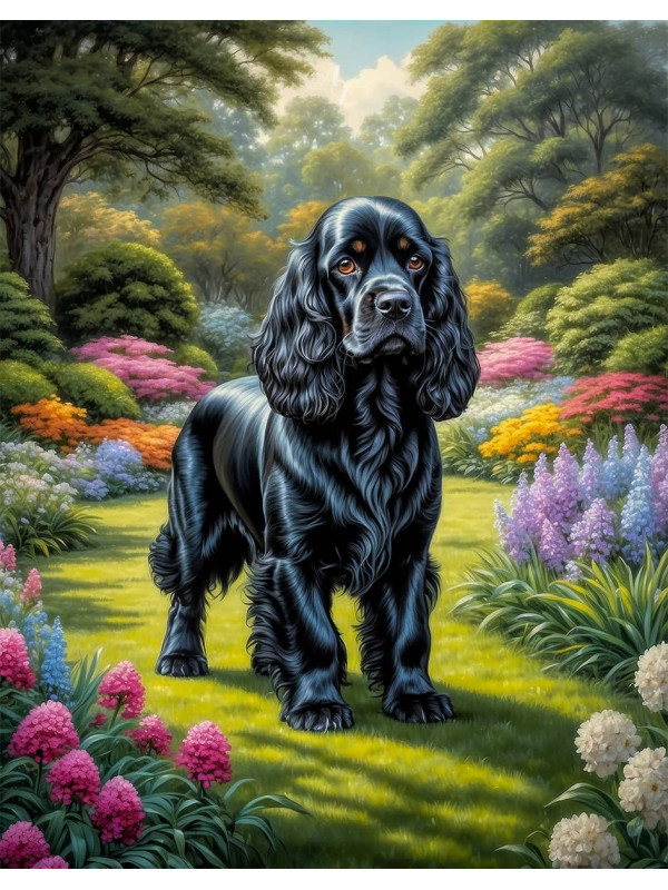 Cocker Spaniel Dog Portrait Paintings