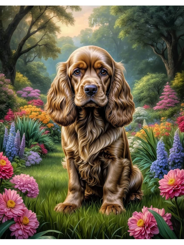 Cocker Spaniel Dog Portrait Paintings
