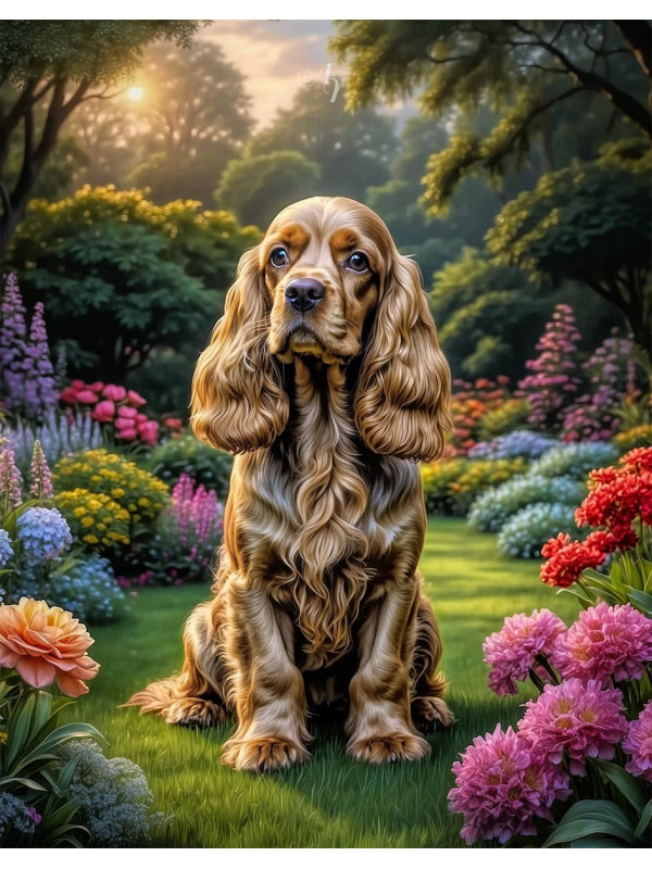 Cocker Spaniel Dog Portrait Paintings