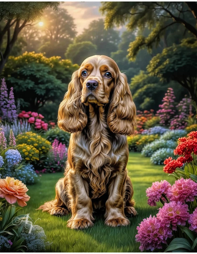 Cocker Spaniel Dog Portrait Paintings