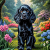 Cocker Spaniel Puppy Portrait Paintings