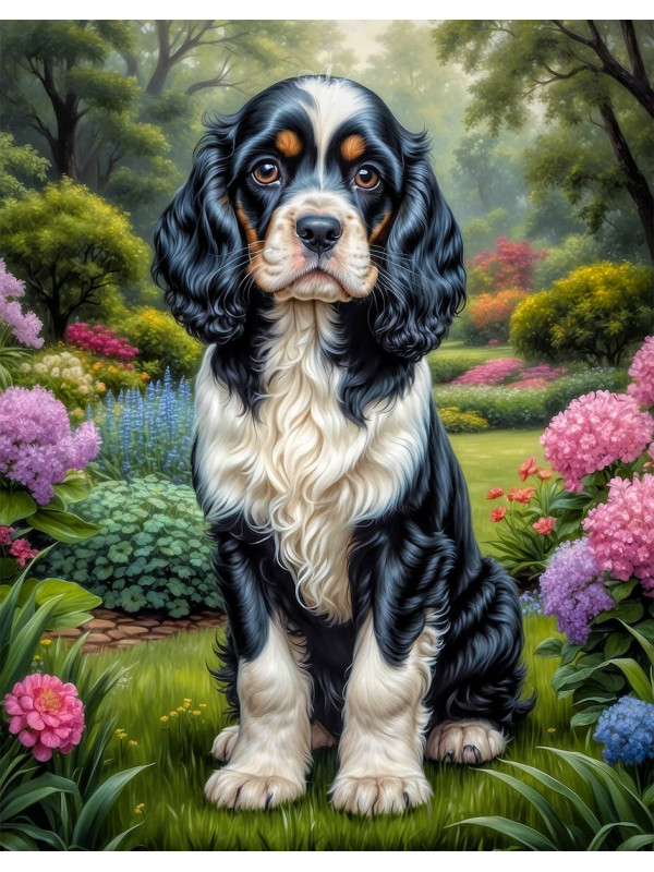 Cocker Spaniel Puppy Portrait Paintings