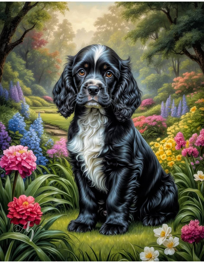Cocker Spaniel Puppy Portrait Paintings Cocker Spaniel Puppy Portrait Paintings