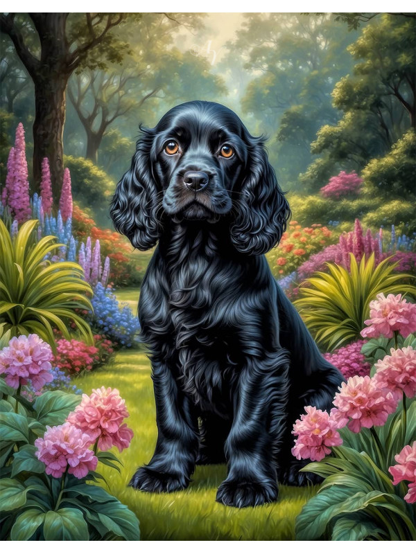 Cocker Spaniel Puppy Portrait Paintings