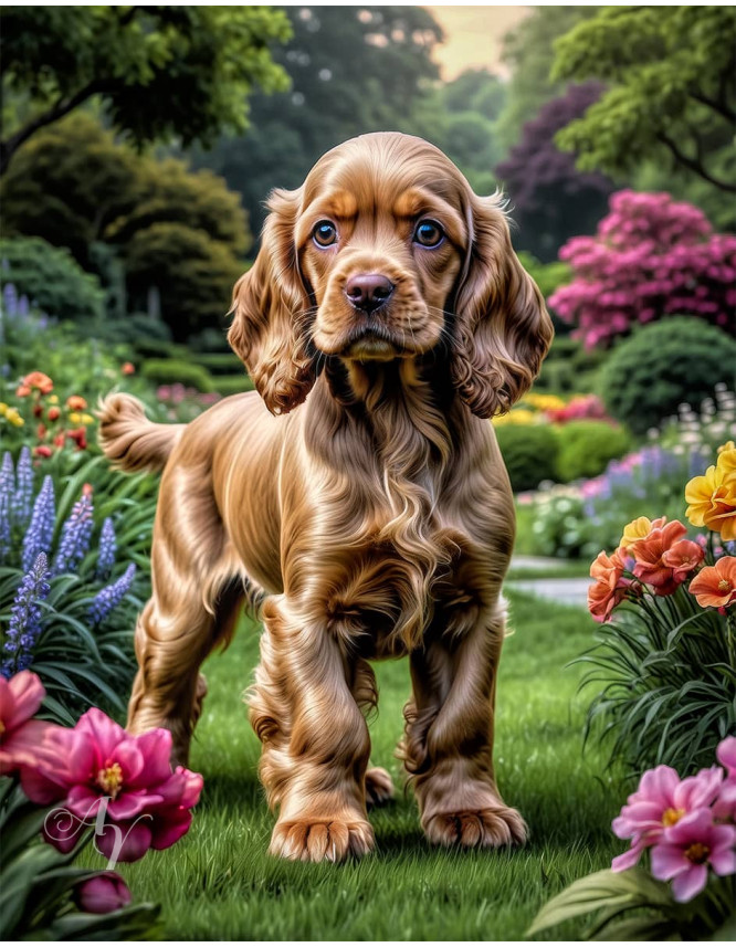 Cocker Spaniel Puppy Portrait Paintings Cocker Spaniel Puppy Portrait Paintings