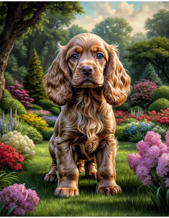 Cocker Spaniel Puppy Portrait Paintings Cocker Spaniel Puppy Portrait Paintings