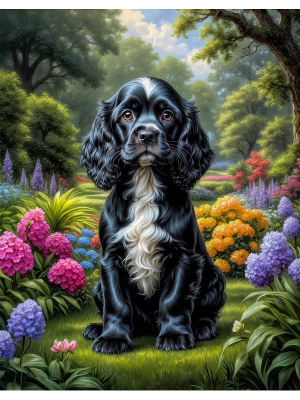 Cocker Spaniel Puppy Portrait Paintings