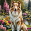 Collie Dog Portrait Paintings