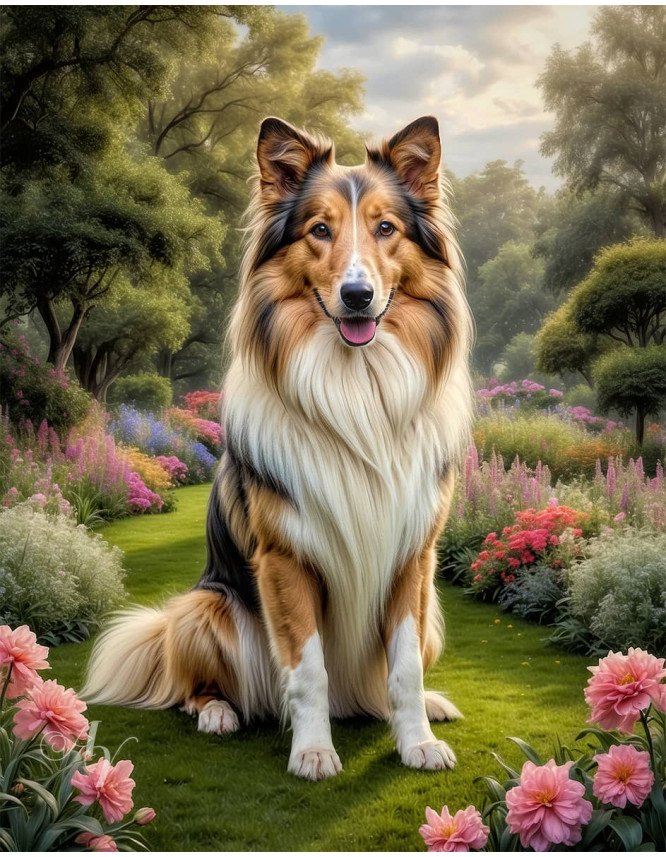 Collie Dog Portrait Paintings Collie Dog Portrait Paintings