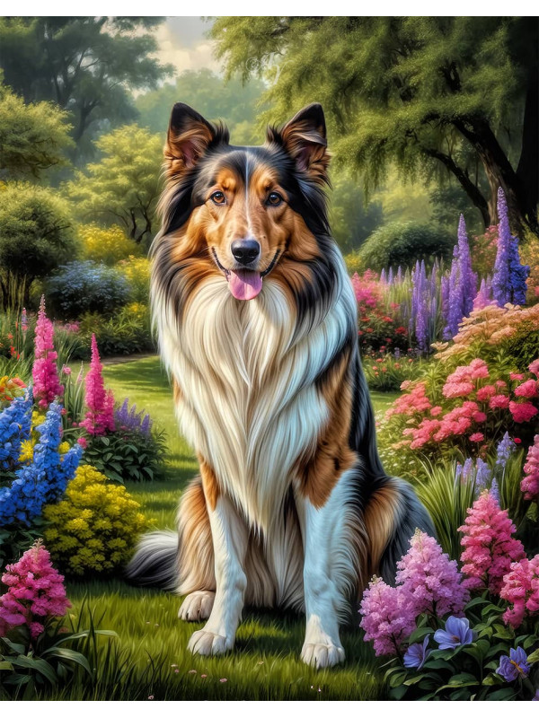 Collie Dog Portrait Paintings