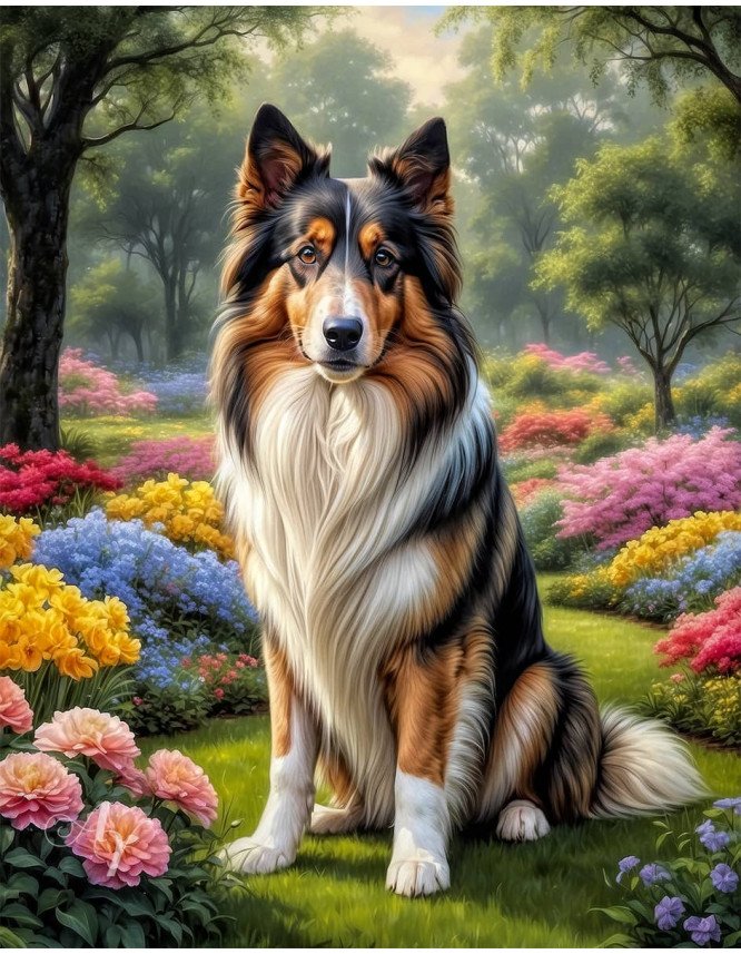 Collie Dog Portrait Paintings Collie Dog Portrait Paintings