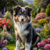Collie Puppy Portrait Paintings