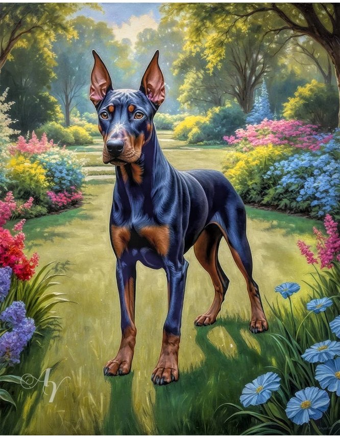 Doberman Pinscher Portrait Paintings Doberman Pinscher Portrait Paintings