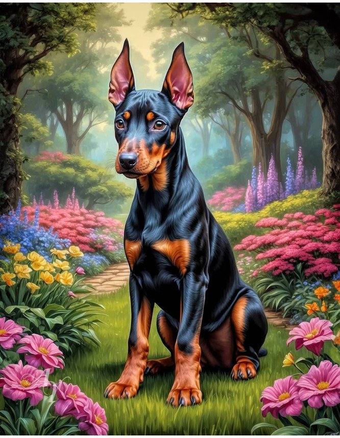 Doberman Pinscher Portrait Paintings Doberman Pinscher Portrait Paintings