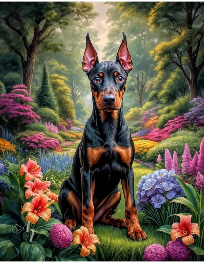 Doberman Pinscher Portrait Paintings Doberman Pinscher Portrait Paintings