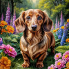 Dachshund Dog Portrait Paintings