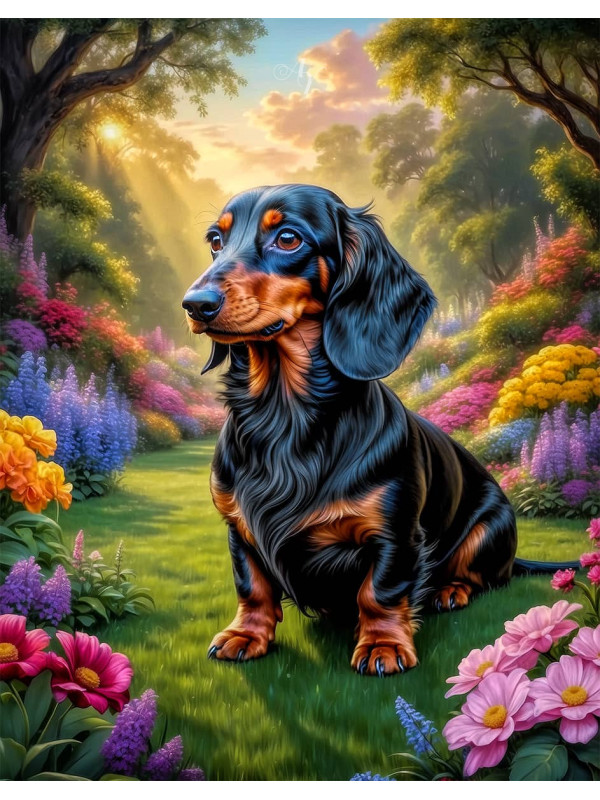 Dachshund Dog Portrait Paintings
