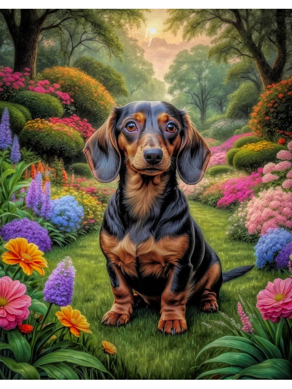 Dachshund Dog Portrait Paintings