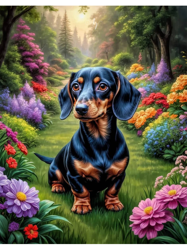 Dachshund Dog Portrait Paintings