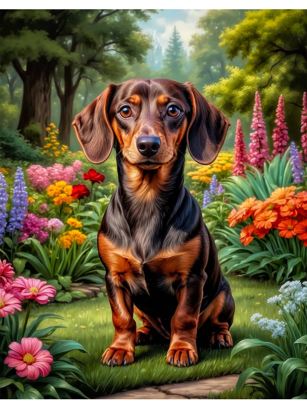Dachshund Dog Portrait Paintings