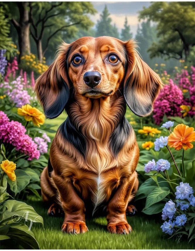 Dachshund Dog Portrait Paintings Dachshund Dog Portrait Paintings