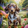 Dachshund Puppy Portrait Paintings