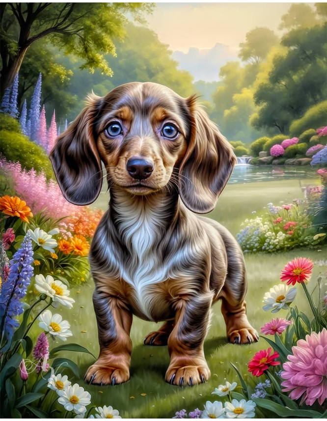 Dachshund Puppy Portrait Paintings Dachshund Puppy Portrait Paintings