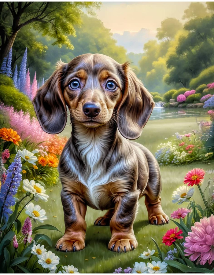 Dachshund Puppy Portrait Paintings Dachshund Puppy Portrait Paintings