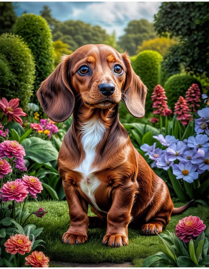 Dachshund Puppy Portrait Paintings Dachshund Puppy Portrait Paintings