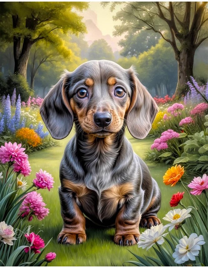 Dachshund Puppy Portrait Paintings Dachshund Puppy Portrait Paintings