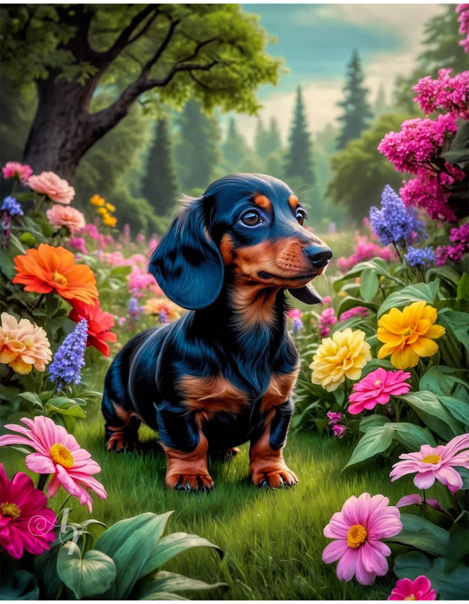 Dachshund Puppy Portrait Paintings Dachshund Puppy Portrait Paintings