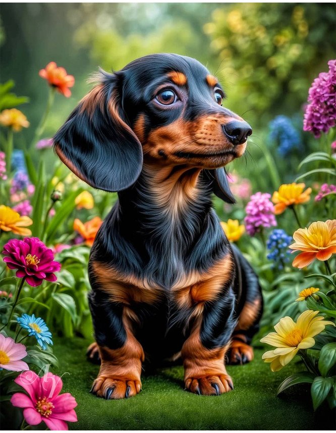 Dachshund Puppy Portrait Paintings Dachshund Puppy Portrait Paintings