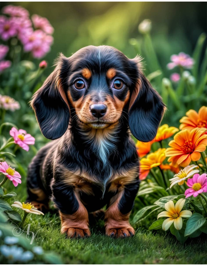 Dachshund Puppy Portrait Paintings Dachshund Puppy Portrait Paintings