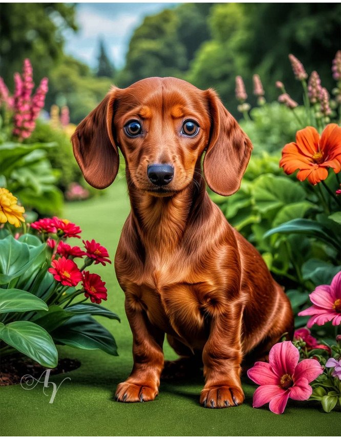 Dachshund Puppy Portrait Paintings Dachshund Puppy Portrait Paintings