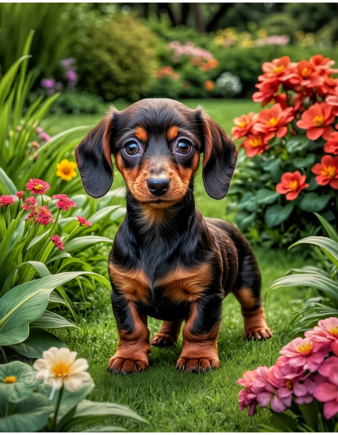 Dachshund Puppy Portrait Paintings Dachshund Puppy Portrait Paintings