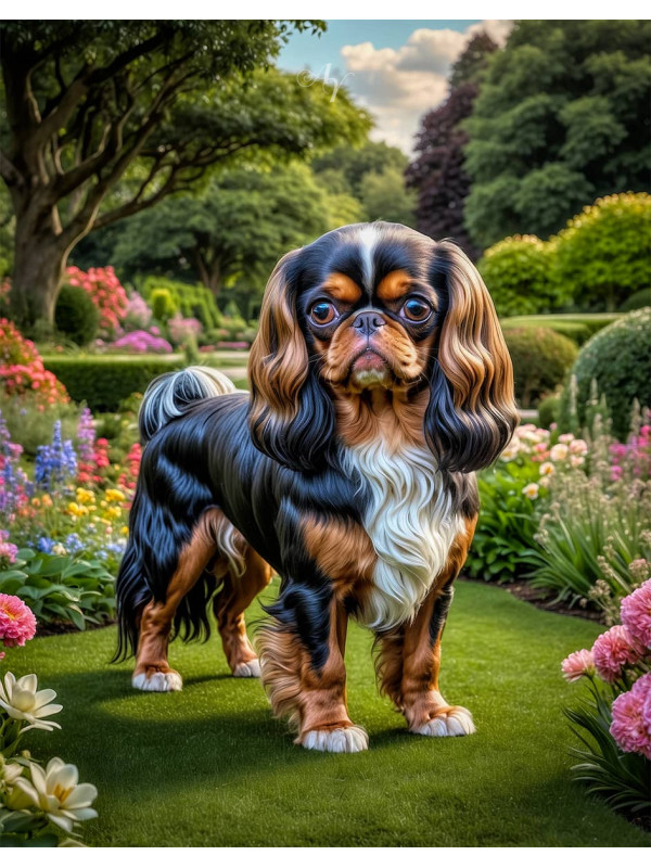 English Toy Spaniel Portrait Paintings