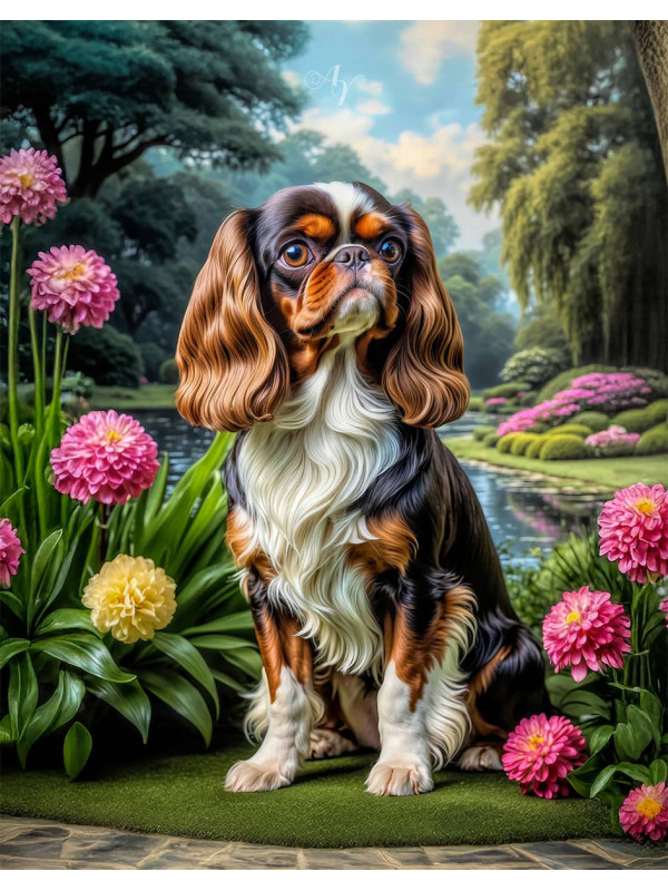 English Toy Spaniel Portrait Paintings