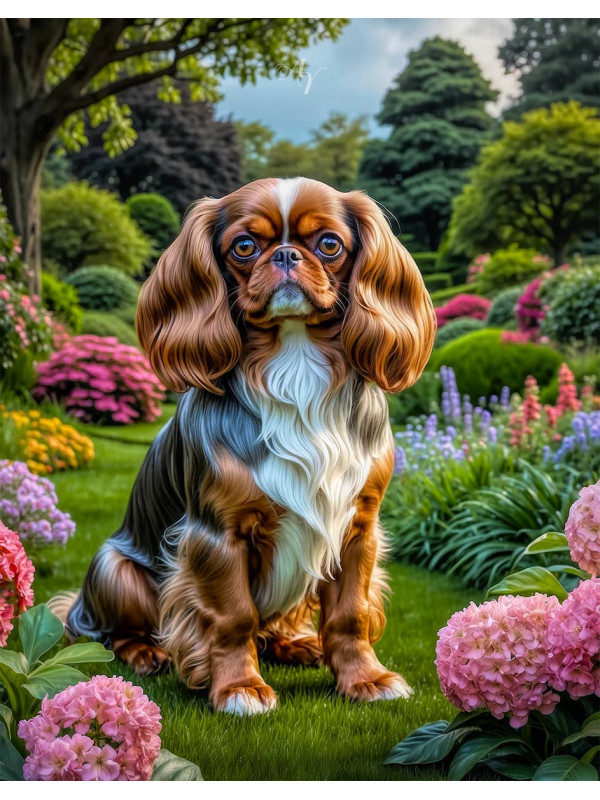 English Toy Spaniel Portrait Paintings